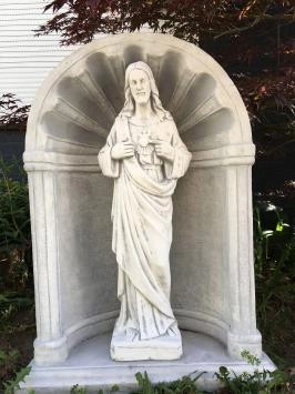 Jésus en prière chapelle - Sacré Coeur - pierre - 95 cm - classique